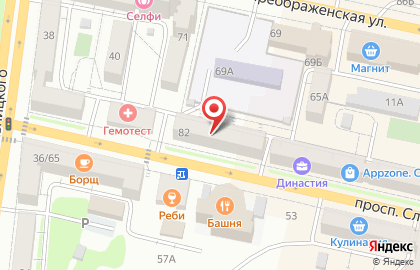 Веб-студия Сотникова на проспекте Славы на карте