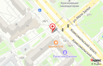 Магазин овощей и фруктов на Комсомольском проспекте на карте
