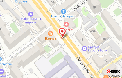 Киоск по продаже печатной продукции, Ленинский район на Плехановской улице на карте