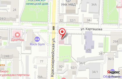 Стоматологическая поликлиника №1 на Красноармейской улице на карте