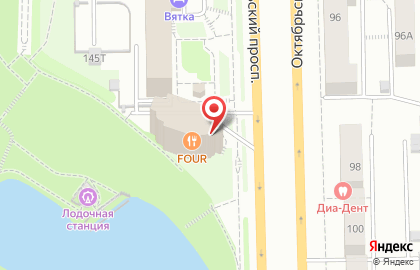Ресторан FOUR на Октябрьском проспекте на карте