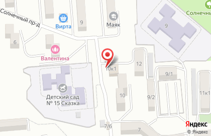 Магазин Домовенок в Солнечном проезде на карте