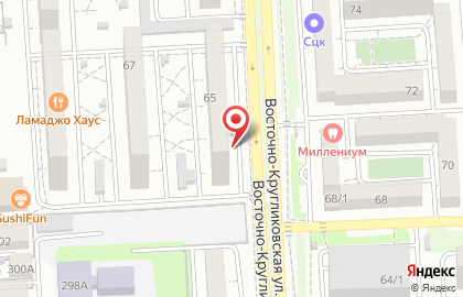 Юг на Восточно-Кругликовской улице на карте