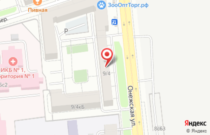 Ирбис на Онежской улице на карте