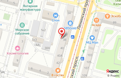 Продуктовый магазин 24 часа в Калининграде на карте