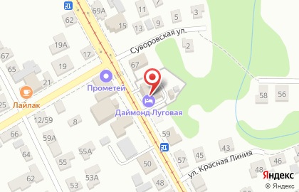 Отель Diamond Lugovaya на карте