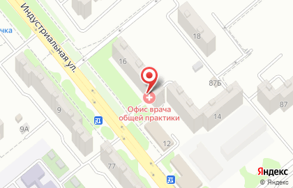 Городская поликлиника №3 на Индустриальной улице в Волгодонске на карте