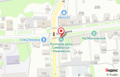 Почтовое дело Симбирска-Ульяновска на карте