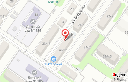 Банкомат МКБ Москомприватбанк на улице Богданова на карте