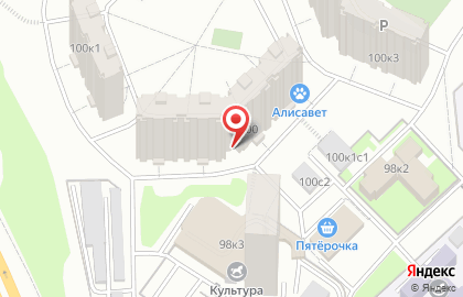 Библиотека №216 на Мичуринском проспекте на карте