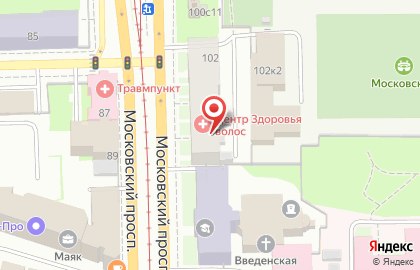 Движение на Московском проспекте на карте