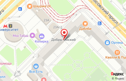 Территориальное агентство по развитию предпринимательства Юго-Западного административного округа в Москве на карте
