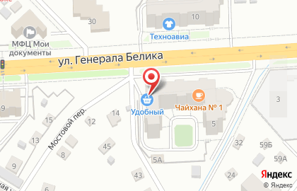 Магазин Удобный в Железнодорожном районе на карте