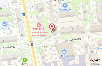 Парикмахерская Екатерина на улице Суханова на карте
