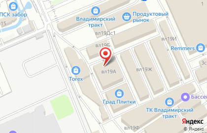 Фирменный магазин Владимирская Фабрика Дверей на Новокосино на карте