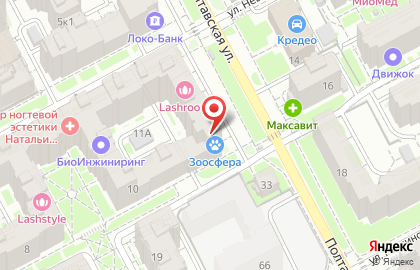Магазин Красное & Белое на Полтавской улице, 11 на карте