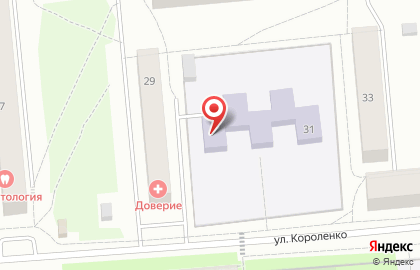 Детский сад Сказка, детский сад №21 на улице Короленко на карте