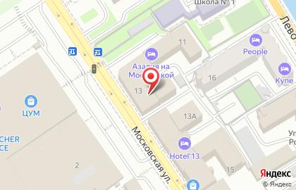 ОАО Банк Москвы на Московской улице на карте