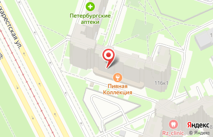 Магазин зоотоваров Мурр-маркет на Бухарестской улице на карте
