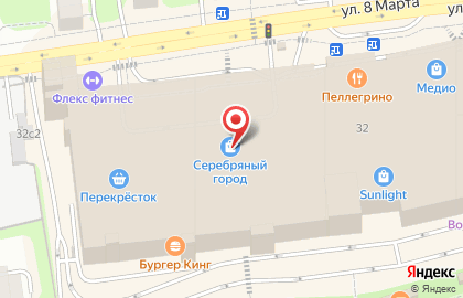 Гипермаркет Унидом на улице 8 Марта на карте