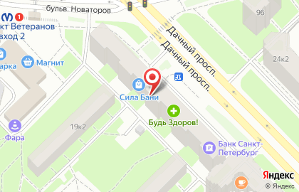 Магазин обуви и сумок Обувь Фаворит на проспекте Ветеранов на карте