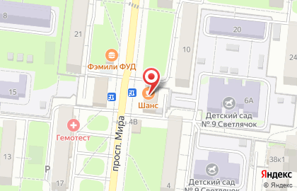 Ресторан Шанс на карте