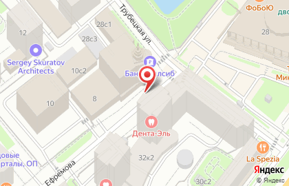 Стоматологическая клиника Дента-Эль на Фрунзенской на карте