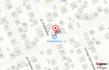 Продуктовый магазин Семерочка в Заельцовском районе на карте