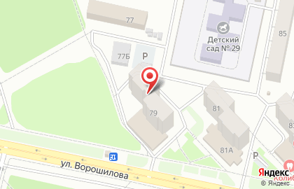 ОАО Банкомат, АКБ Мособлбанк на улице Ворошилова на карте