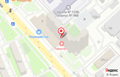 Перекресток на Фонвизинской на карте