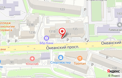 Интерьер-салон Холст в Первореченском районе на карте