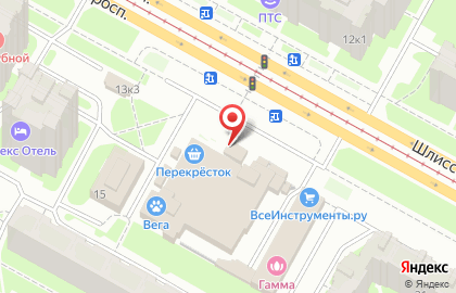 Фирменный магазин Великолукский мясокомбинат на Шлиссельбургском проспекте на карте