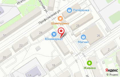 Магазин детских игрушек Юнимаркет в Чкаловском районе на карте