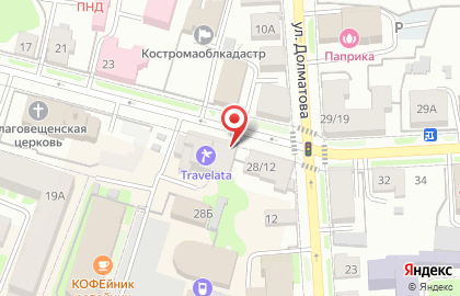 Продуктовый магазин в Костроме на карте