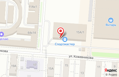 Магазин спортивных товаров Спортмастер на улице Томилова на карте