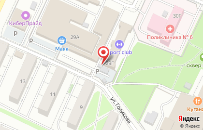 Автостоянка в Уфе на карте