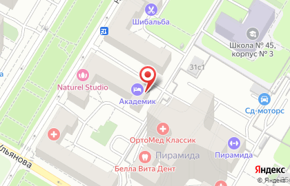 Мини-отель Академик на метро Академическая на карте