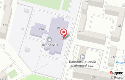 Средняя общеобразовательная школа №5 на улице Комарова на карте