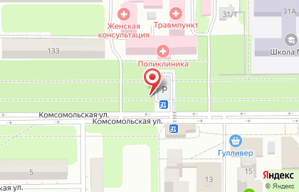 Киоск фастфудной продукции Хотдожка на Комсомольской на карте