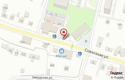 Киоск продовольственных товаров на Совхозной улице на карте