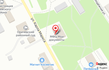 Управление Пенсионного фонда Российской Федерации в Оричевском районе Кировской области на карте