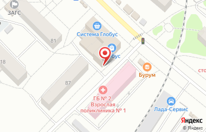 Универсальный магазин на Советской улице на карте