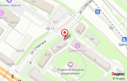Зенит на улице Спартака на карте