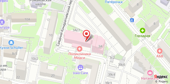 Клинико-диагностический центр МЕДСИ на Белорусской на карте
