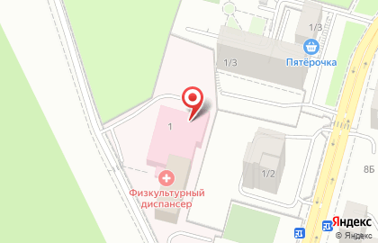 Республиканский врачебно-физкультурный диспансер в Орджоникидзевском районе на карте