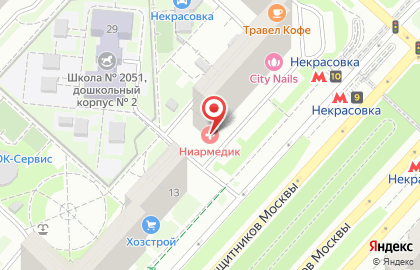 Клиника Ниармедик на проспекте Защитников Москвы на карте