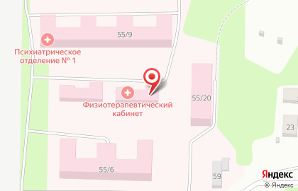 Калужская областная психиатрическая больница им. А.Е. Лифшица на улице Маяковского, 55 к 9 на карте