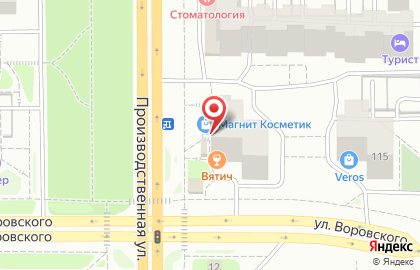 Магазин косметики и бытовой химии Магнит Косметик на улице Воровского на карте