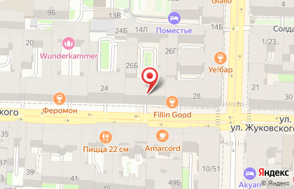Сырная лавка на улице Жуковского на карте