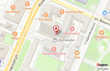 ТОНУС-КЛУБ на Студенческой улице на карте